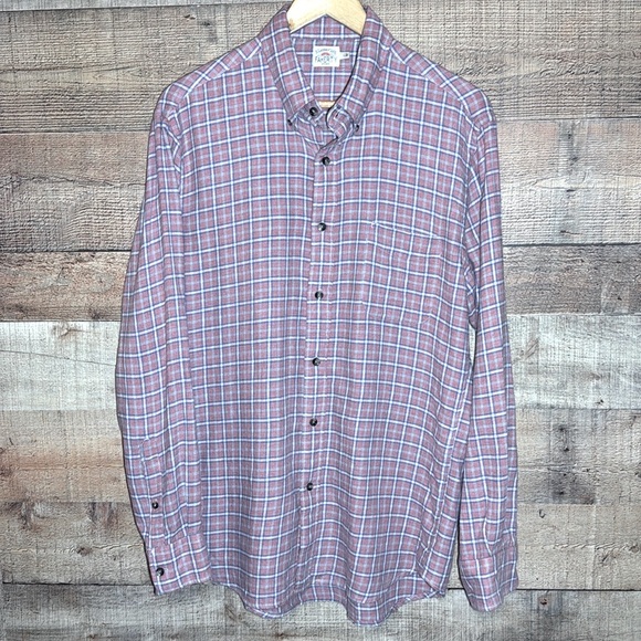 Faherty Plaid 100% Organic Cotton Button Down Shirt* - Picture 1 of 8